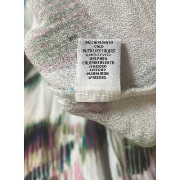 Habitat Tropical Sleeveless Dress Large Colorful Pockets Abstract Art To Wear - Picture 8 of 9